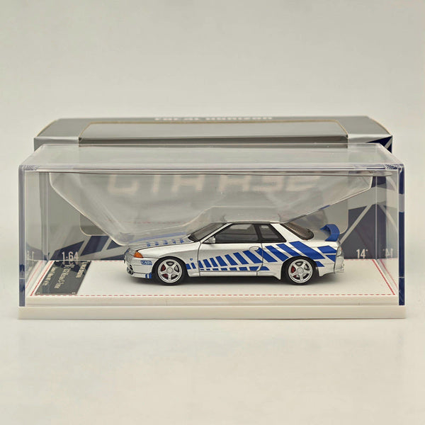 FH 1/64 Nismo Skyline GTR R33 Racing Sport Silver Diecast Models Car Toy Limited 999 Collection