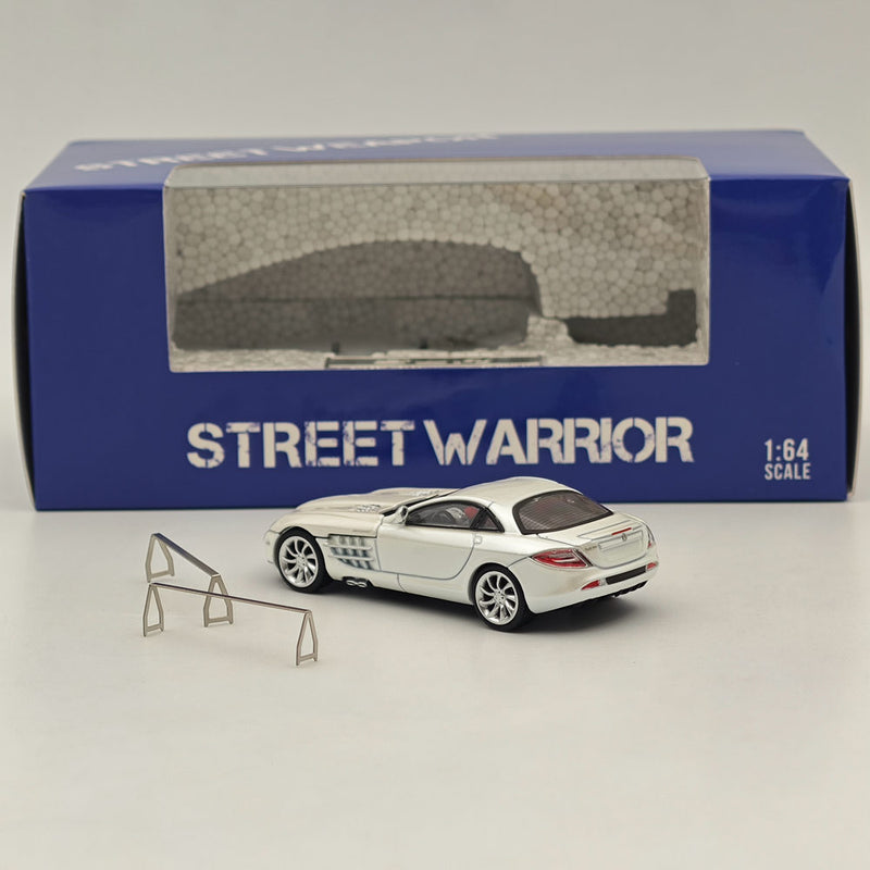 1:64 STREET WARRIOR Mercedes SLR McLaren White Diecast Model Car Limited