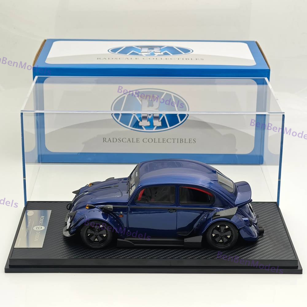1/18 Volkswagen VW Beetle RWB Robert Design Blue Resin Car Model Limited Edition