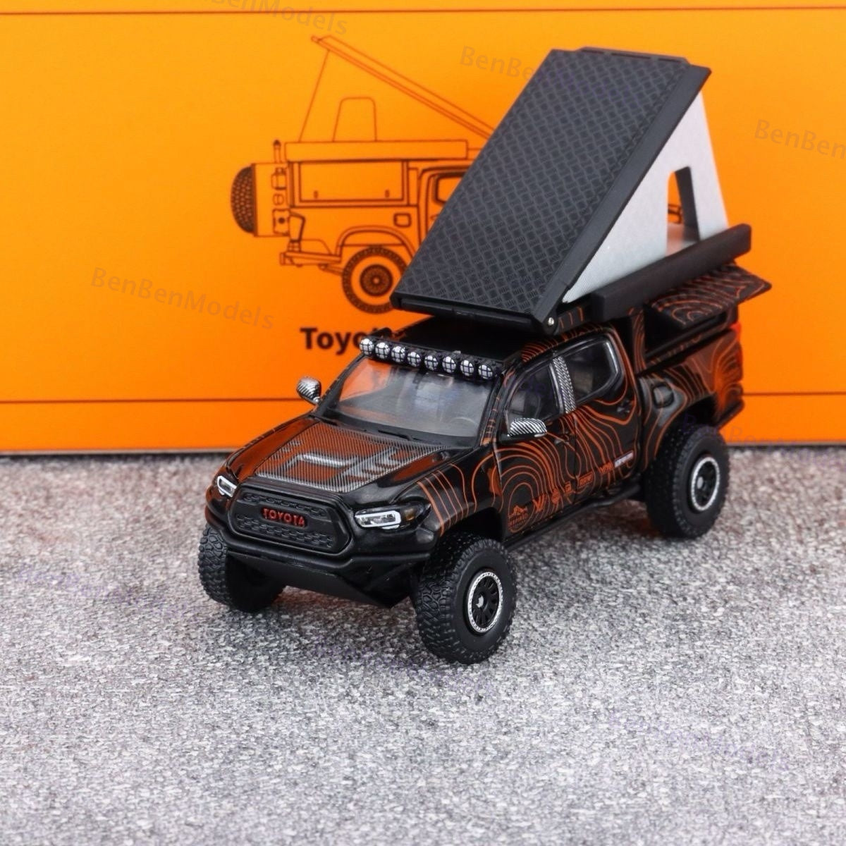 Model 1:64 Collectible Toyota Tacoma Off-Road Camper GCD Car Diecast Gifts