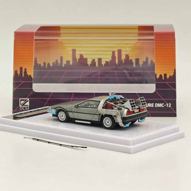 DCM 1:64 Back to the Future DMC-12 Time Machine Diecast Models Car Collection