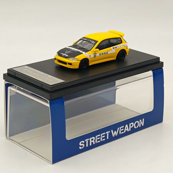 1:64 SW HONDA CIVIC Spoon EG6 Hanshin Expressway PATROL CAR Diecast Models Car