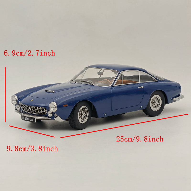 KK-Scale 1:18 Ferrari 250 GT Lusso 1962 Diecast Models Car Collection Blue