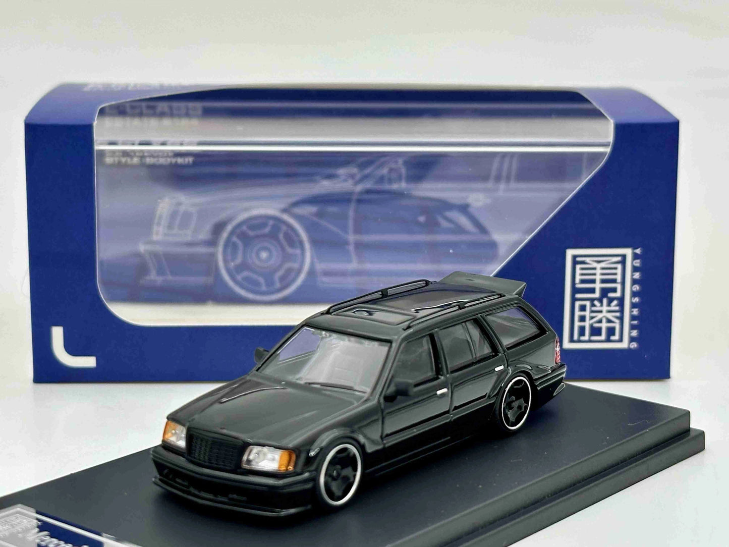 YS 1:64 E-CLASS ESTATE S124 2.5-16 EVO II Style Bodykit Diecast Toys Metal Car Model Miniature Collection Gifts