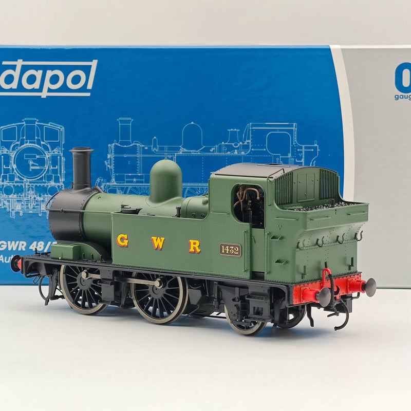 Dapol 7S-006-020 O Gauge 14xx Class Green GWR 1432 Auto fitted 21DCC- Locomotive