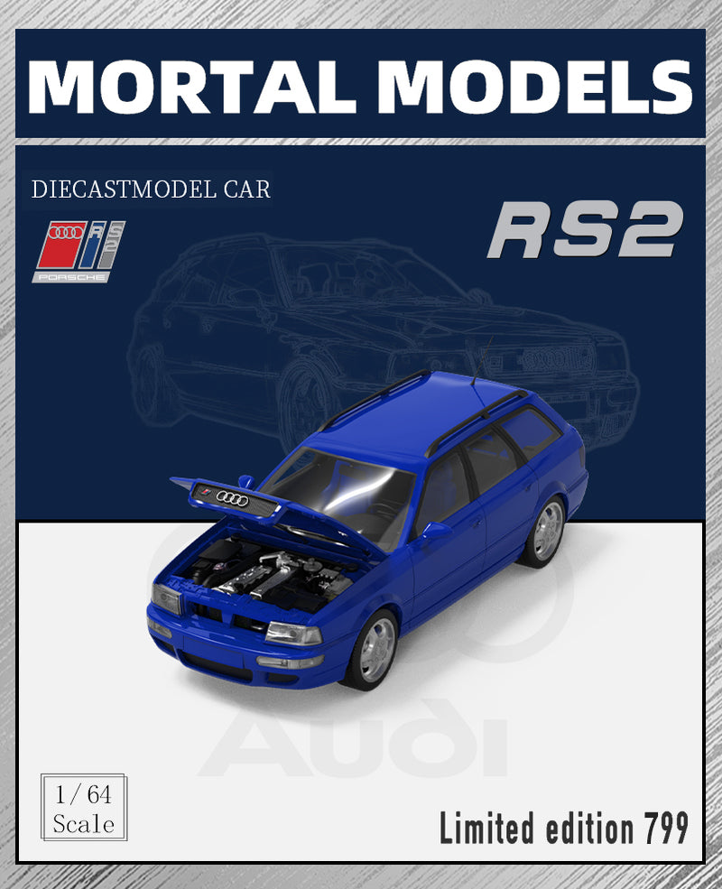 Pre-sale Mortal 1:64 Audi Rs2 Avant Station Wagon Miniature Diecast Toys Car Models Hobby Collection Gifts