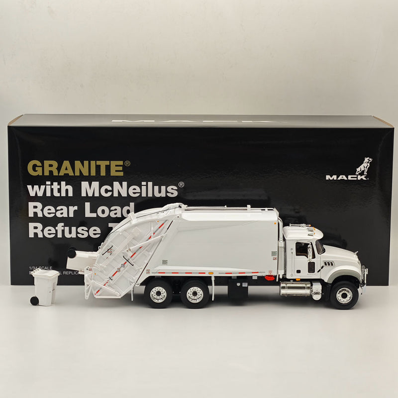 FIRST 1/34 Mack Granite MP Engine Series With McNeilus Refuse Truck & Carts