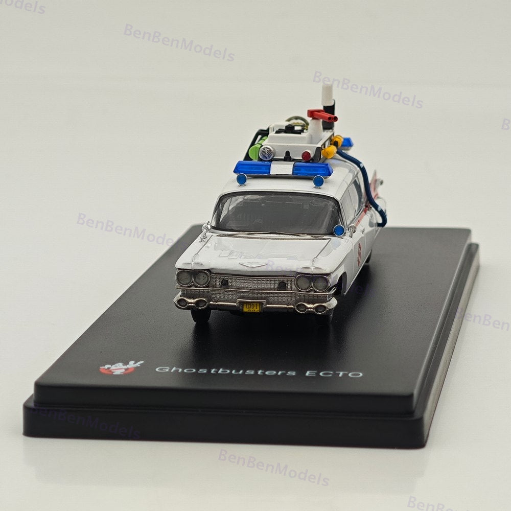 1/64 YS Cadillac Ghostbusters Ecto-1 Diecast Model Minicar White Limited