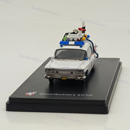 1/64 YS Cadillac Ghostbusters Ecto-1 Diecast Model Minicar White Limited