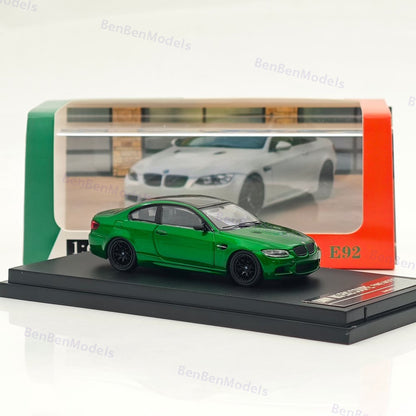 Fine model 1/64 BMW M3 E92 COUPE Diecast Model Car Limited Collection Green
