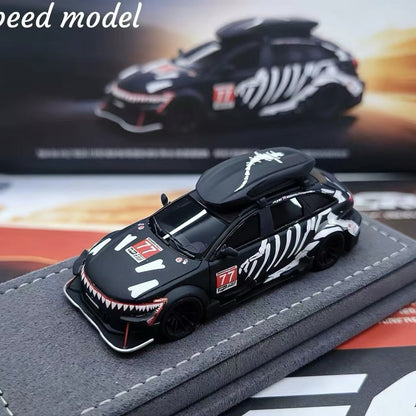 Mechspeed 1/64 Audi RS6 Avant C7 Wagon DTM Skeleton‑themed Livery Resin Car Model Gifts