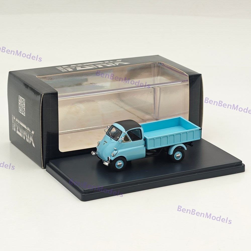 1/43 Matrix Isetta Autocaro Light Blue Small Transport Pickup Model Used