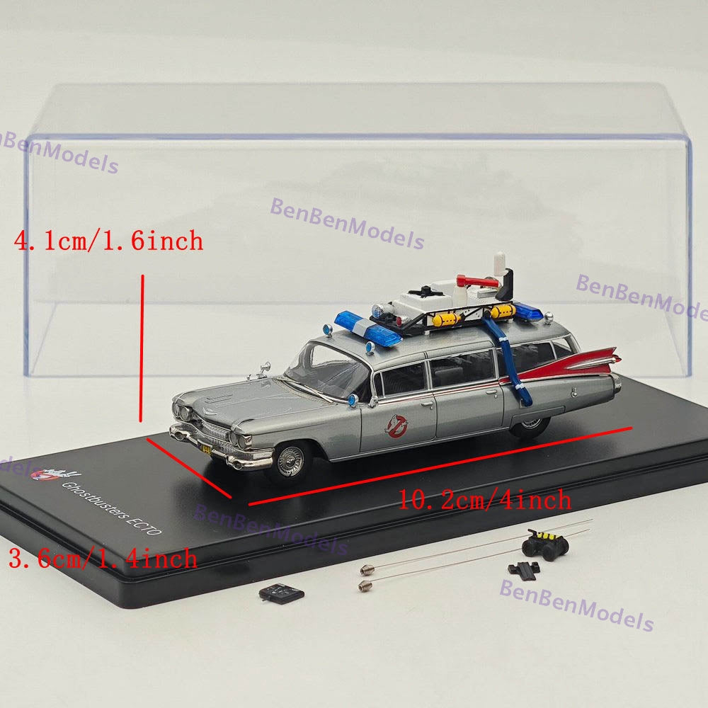 1:64 YS Ghostbusters Ecto-1 Varnish Diecast Model Minicar Limited
