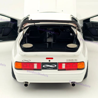 1/18 TopArt MODEL MAZDA RX7 FC3S 1989 White Diecast Model Toy Car Gifts