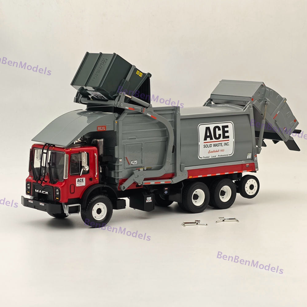 1/34 FIRST Mack TerraPro Front End Load Refuse with CNG Tailgate 10-4230 Gray