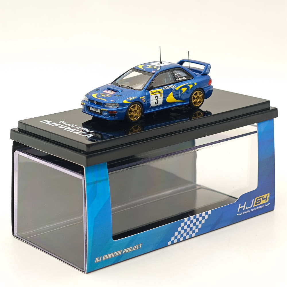 1/64 Hobby Japan SUBARU IMPREZA WRC 1997 #3 MONTE-CARLO Blue Diecast Models Car