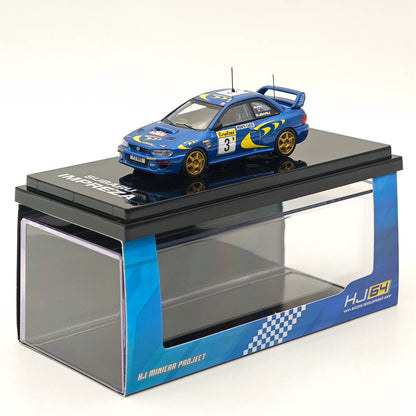 1/64 Hobby Japan SUBARU IMPREZA WRC 1997 #3 MONTE-CARLO Blue Diecast Models Car