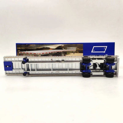 Weiss Brothers 1:50 drop deck Trailer Only WBR027-1703 Diecast Models Truck Aluminum/Blue