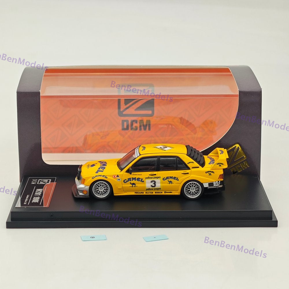 1/64 DCM 190E W201 #3 Camel Yellow Modified Diecast Metal Car