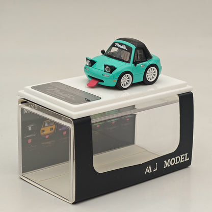 MJ 1:64 Miniature Mazda mx5 Q miata na Resin Car Models Toys Hobby Collection Gifts Limited Edition