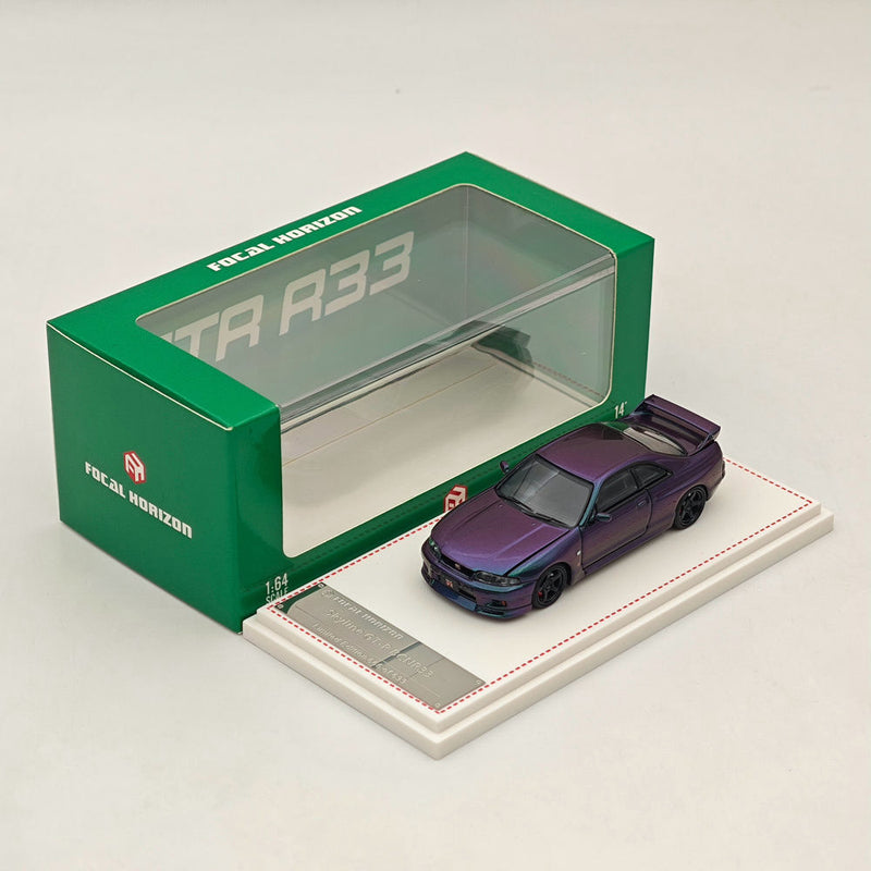 1/64 FH Skyline GTR R33 BCNR33 Racing Sport Magic Purple Diecast Models Car Toy