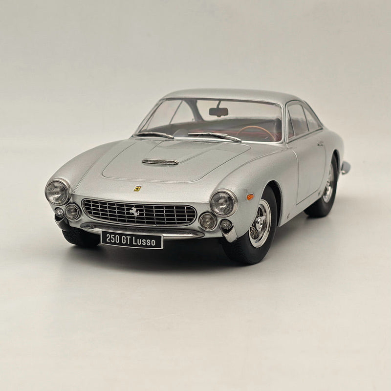 KK-Scale 1:18 Ferrari 250 GT Lusso 1962 Silver Diecast Models Car Collectionr