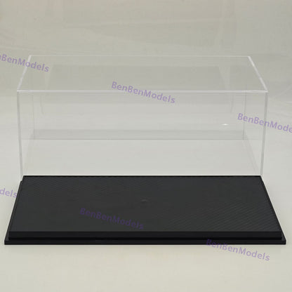 1:18 Model Car Acrylic Case Display box Transparent Dustproof Carbon Fiber Base