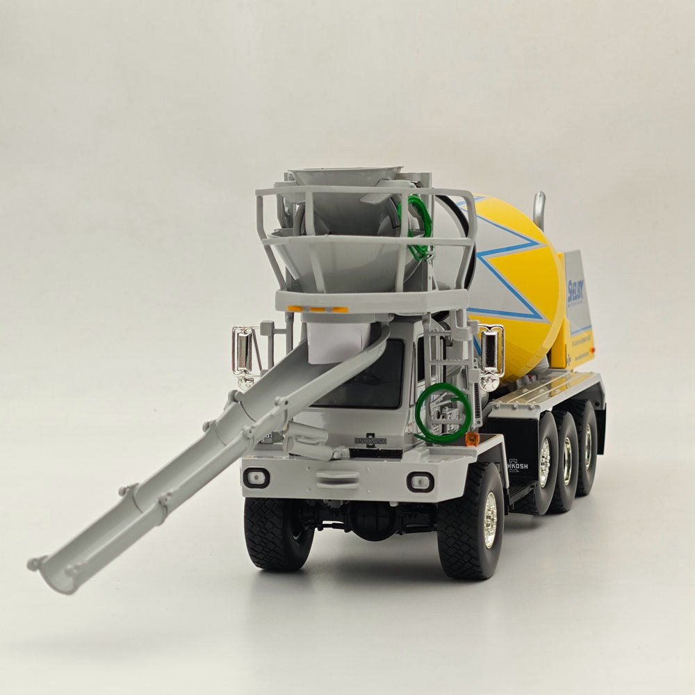 First Gear 1/34 Oshkosh Front Discharge Mixer Yellow 19-4245 Diecast Metal Replica Collection