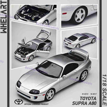 1/18 WHELART Toyota Supra A80 RHD Silver Coupe Full-open type Diecast Pre-sale