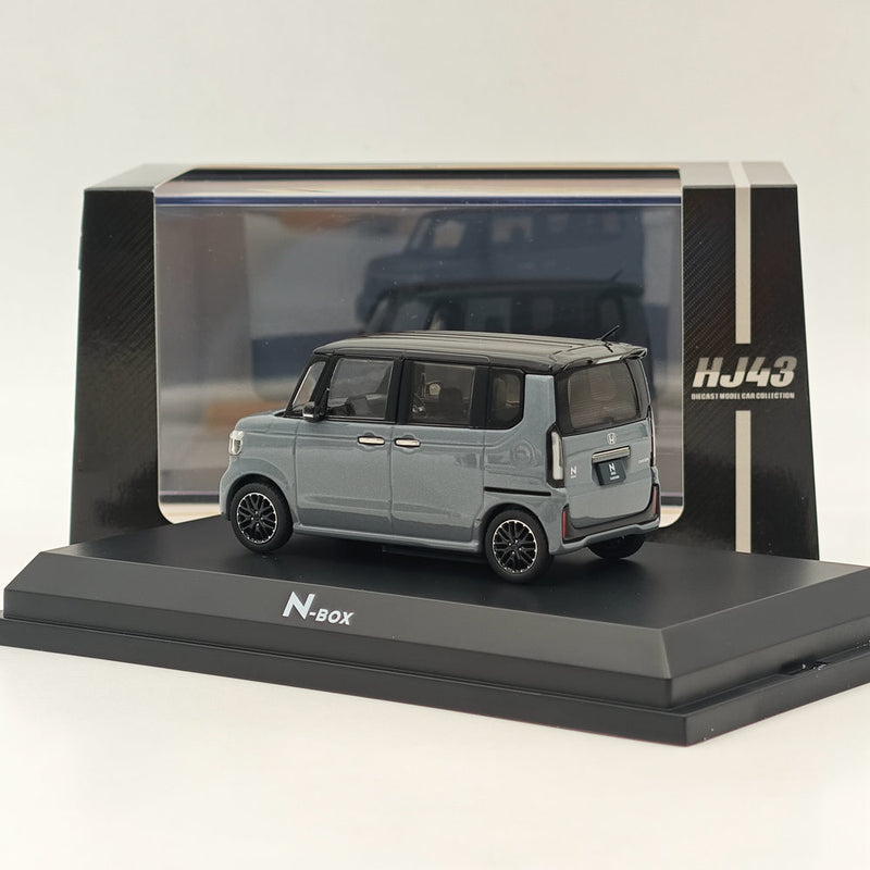 Hobby Japan 1/43 Honda N-BOX Custom Slate Grey Pearl & Black HJ431006GP Diecast Model Car Limited Collection