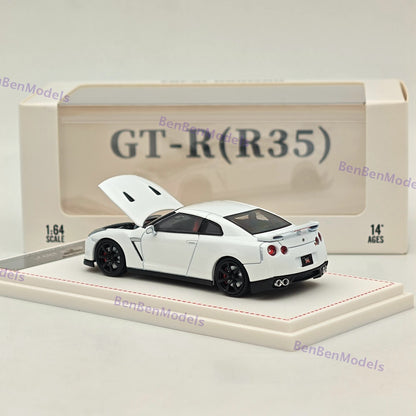 1/64 FH Skyline GTR R35 Racing Sports White Diecast Model Car Limited