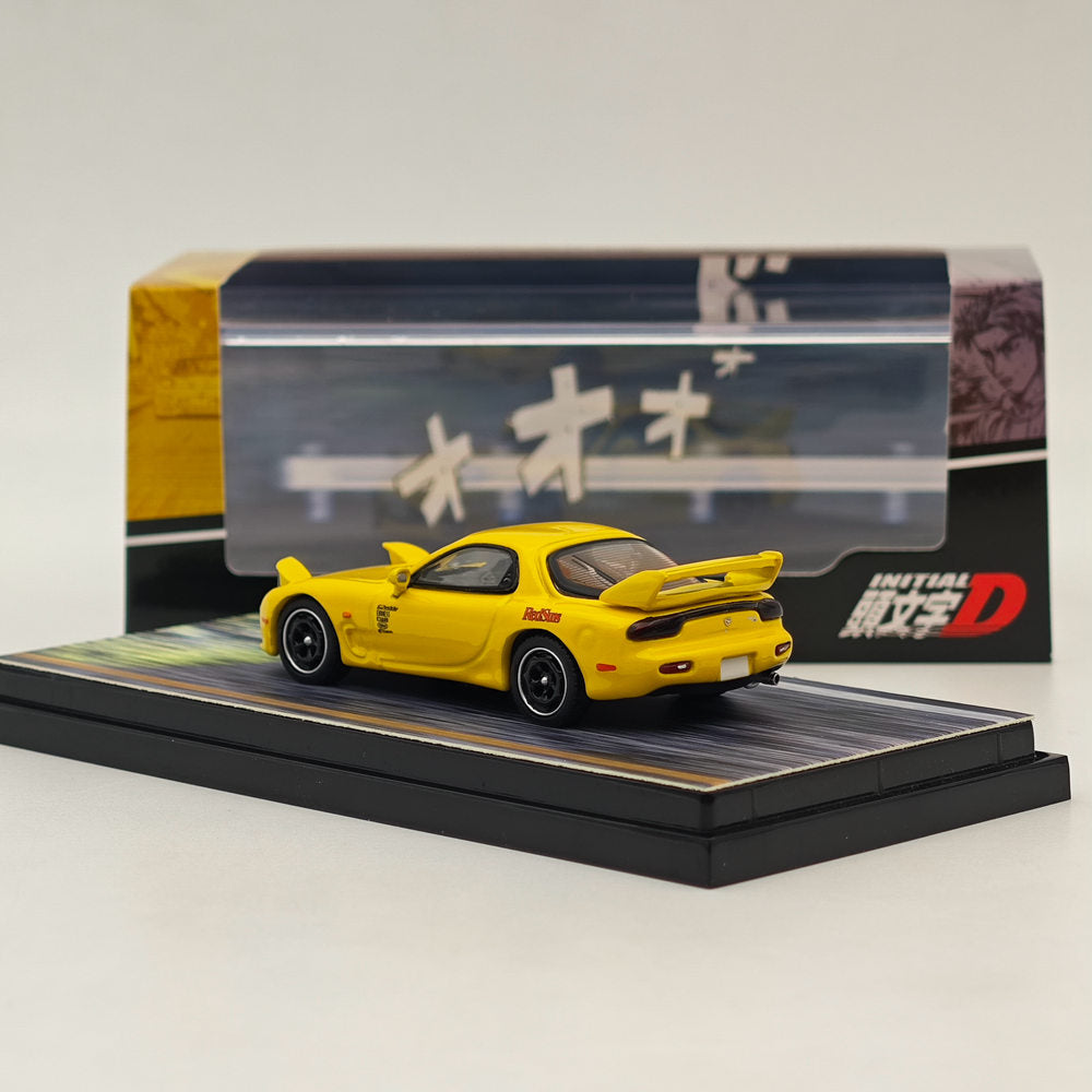 Hobby Japan 1/64 Mazda RX-7 (FD3S) RedSuns Initial D Open Headlights HJ645007DB Diecast Model Collection