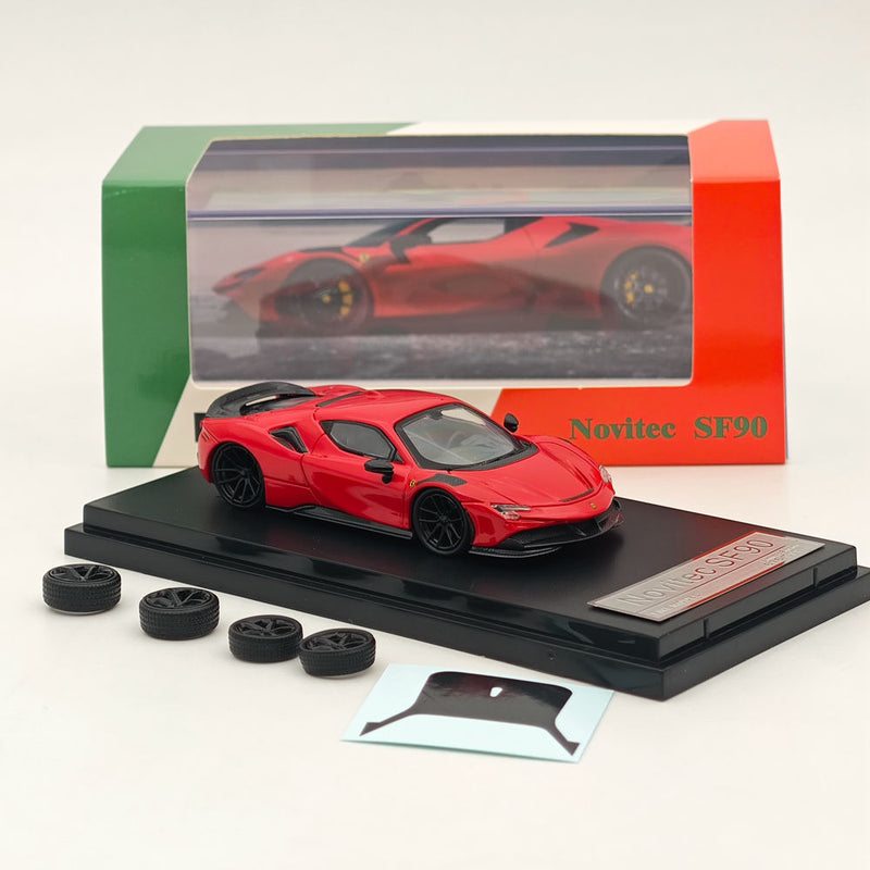 Fine model 1:64 Scale Novitec Ferrari SF90 Diecast Models Car Collections Red