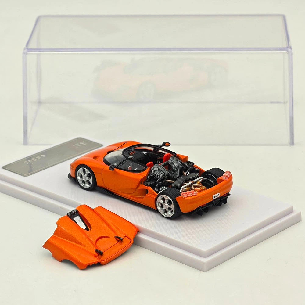 Rhino Model RM 1:64 CC850 Orange Super Racing Sports Model Diecast Metal Car