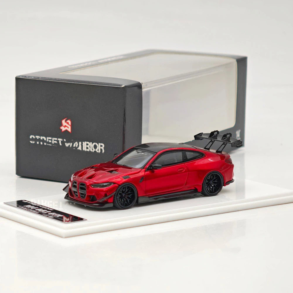 Street Weapon SW 1/64 M4 G82 GTR Lightning Purple Full Widebody Kit Diecast Model Car Limited Edition