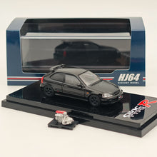 Hobby Japan 1:64 Honda Civic Type-R (EK9) Custom with Engine Diecast Car Collection Auto Toys Gift Black(Ships from the United States)