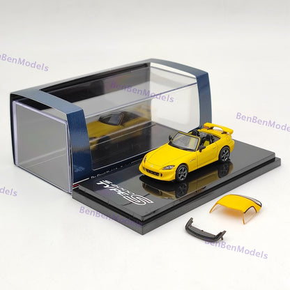 1/64 Hobby Japan S2000 Type S (AP2) New Indy Yellow Diecast Model HJ641020SY