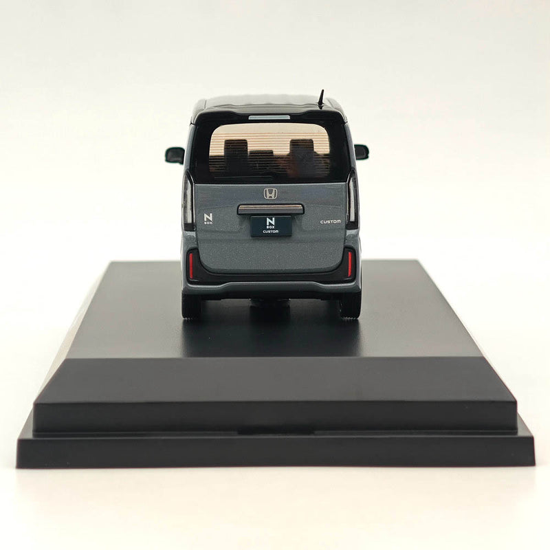 Hobby Japan 1/43 Honda N-BOX Custom Slate Grey Pearl & Black HJ431006GP Diecast Model Car Limited Collection