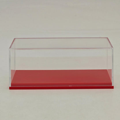 1:64 Scale Diecast Car Acrylic Display Case Dustproof Clear for Mini GT/XCartoys/Mortal/GCD Cars, 4.72"x2.28"x1.77", Red/Black/White