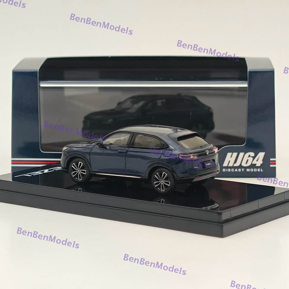 1/64 Hobby Japan VEZEL e: HEV Z Midnight Blue Beam Metallic Diecast HJ641071ABL