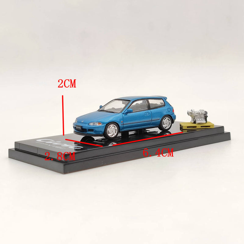 Hobby Japan 1:64 Honda Civic EG6 SiR Ⅱ With Engine Display Model Car HJ641017GG