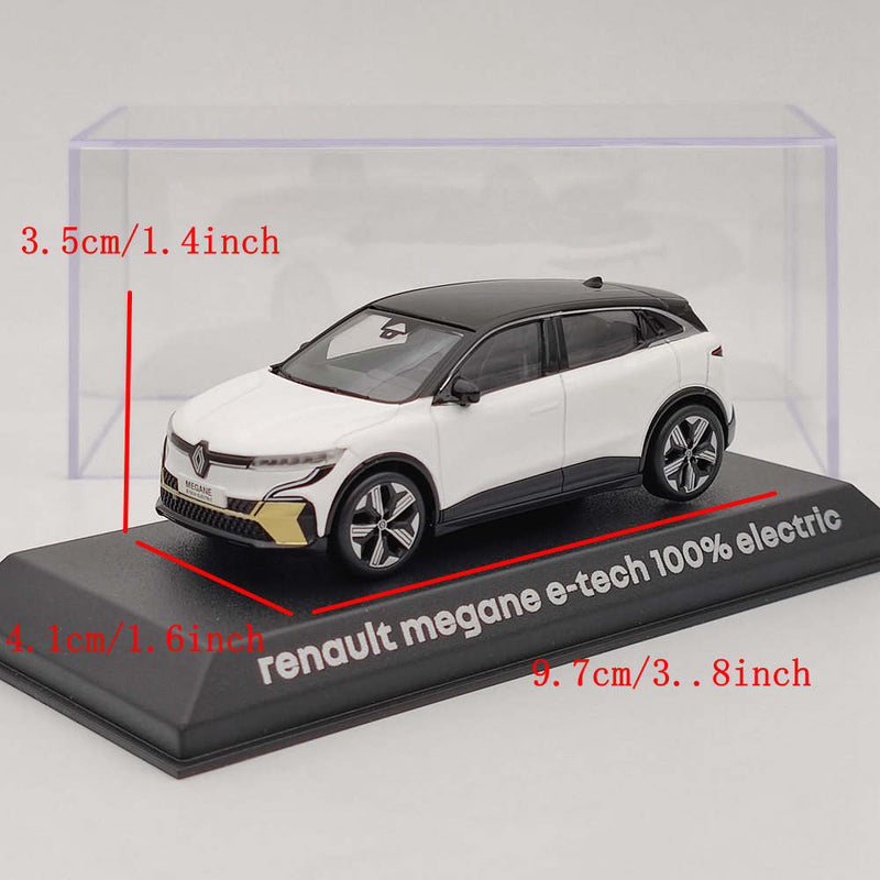 1/43 Norev Renault Megane E-Tech 100% Electric 2022 White Diecast Models Car Toys Gift