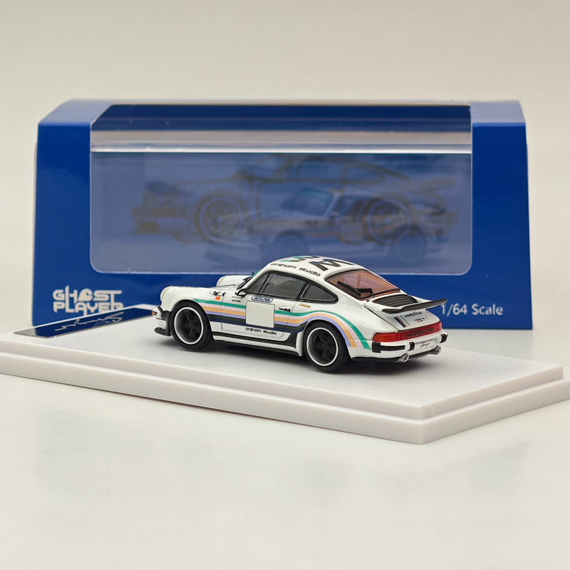 1/64 Ghost Player Porsche White Singer Turbo Study 930 Classic Sport Model