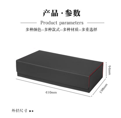 Multi Functional PU Magnetic Card Storage Box Large Holder For 500+ TCG Cards With Dice Compartment & Playmat Pocket