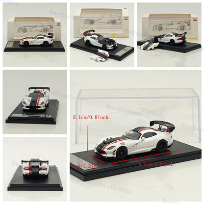 Hone Model 1:64 Dodge Viper ACR Racing Sports Diecast Model Car Collection