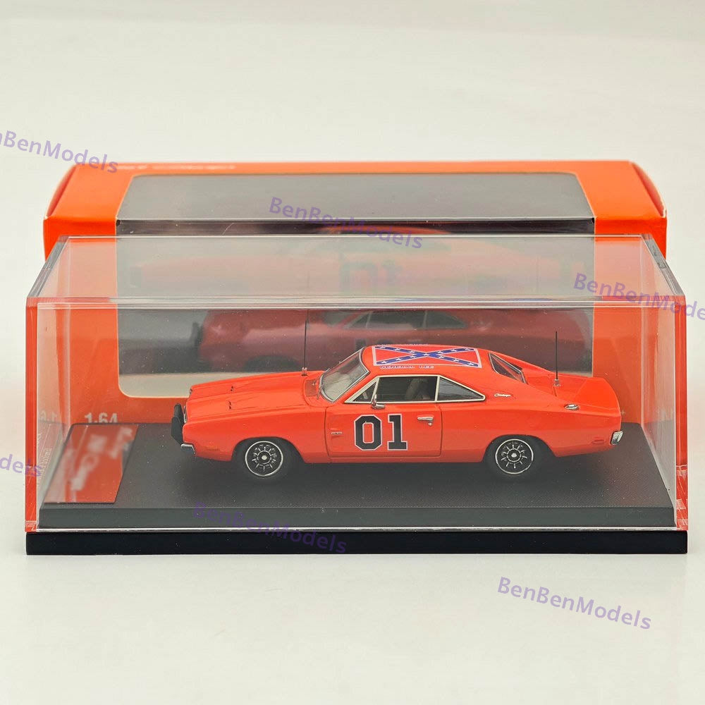 1:64 Mini Forge 1969 Charger General Lee Red Diecast Metal Car Limited