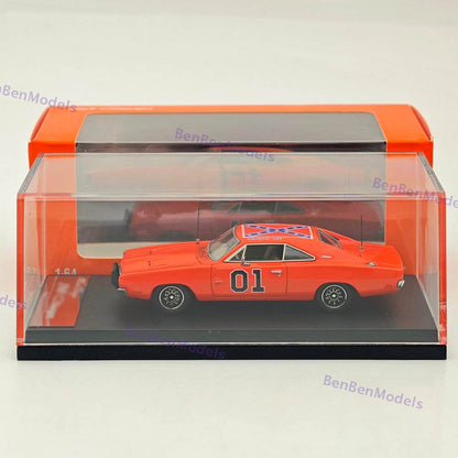 1:64 Mini Forge 1969 Charger General Lee Red Diecast Metal Car Limited