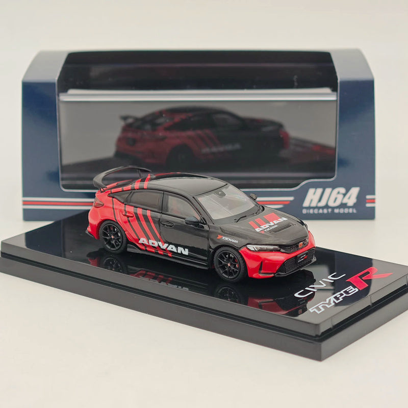 Hobby Japan 1:64 Honda CIVIC TYPE R (FL5) YOKOHAMA ADVAN COLOR(Customized Color) HJ641063AV Diecast Models Car Collection