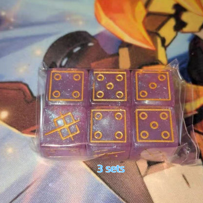 2026 Gundam Card Game Fate's Blazing Flame Set of 6 Dice Damage Counters Sealed