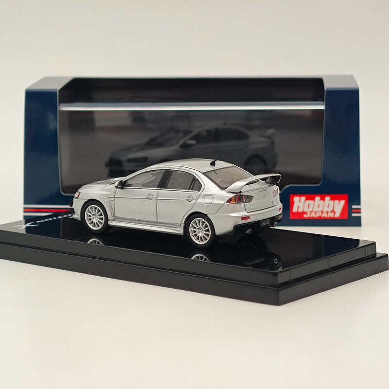 Hobby Japan 1/64 Mitsubishi Lancer Evolution X Cool Silver Metallic HJ641053AS Diecast Model Car